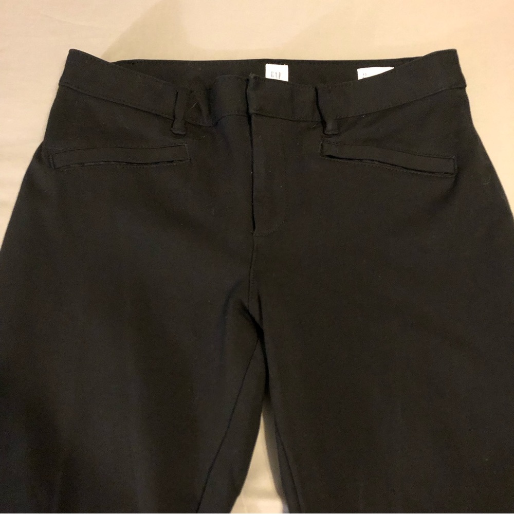 GAP Skinny Ankle Double Knit Black Pants Size 10
